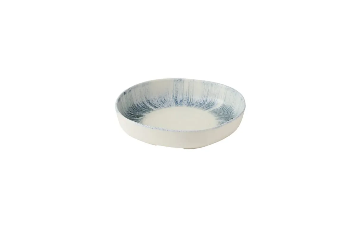 CHURCHILL Assiette creuse organique Blue porcelaine vitrifiée Ø 23 cm Lyra Clearance