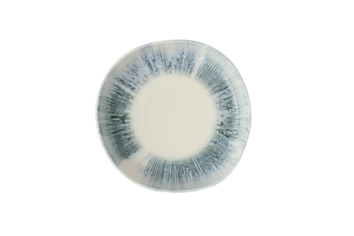 CHURCHILL Assiette creuse organique Blue porcelaine vitrifiée Ø 23 cm Lyra Clearance