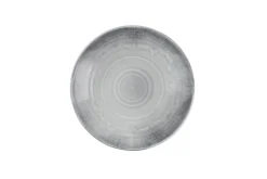 Assiette creuse organique gris porcelaine vitrifiée Ø 25 cm Harvest Flux - DUDSON