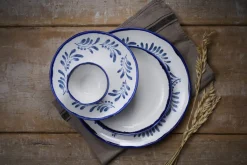 Assiette creuse organique Ink porcelaine vitrifiée Ø 28 cm Harvest Mediterranean - DUDSON Online