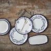 DUDSON Assiette creuse organique Ink porcelaine vitrifiée Ø 21 cm Harvest Mediterranean Online