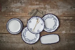 DUDSON Assiette creuse organique Ink porcelaine vitrifiée Ø 21 cm Harvest Mediterranean Online