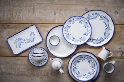 DUDSON Assiette creuse organique Ink porcelaine vitrifiée Ø 25 cm Harvest Mediterranean Outlet