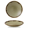 Assiette creuse organique Linen porcelaine vitrifiée Ø 25 cm Harvest - DUDSON Best