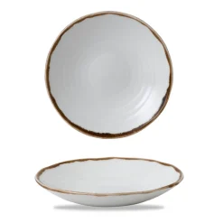 Assiette creuse organique Natural porcelaine vitrifiée Ø 25 cm Harvest - DUDSON New