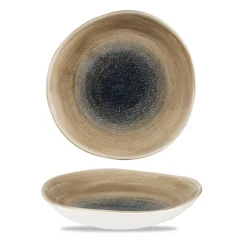 CHURCHILL Assiette creuse organique rond aqueous bayou porcelaine vitrifiée Ø 25,3 cm Stonecast Aquaeous Sale