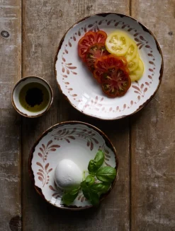 Assiette creuse organique terracotta porcelaine vitrifiée Ø 21 cm Harvest Mediterranean - DUDSON Sale