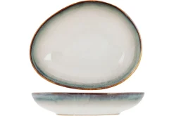 PROOF Assiette creuse ovale blanc porcelaine 24x20 cm Akoya Hot