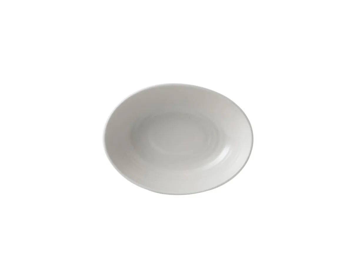 Assiette creuse ovale blanc porcelaine 21,6x16,4 cm Evo Pearl - DUDSON New