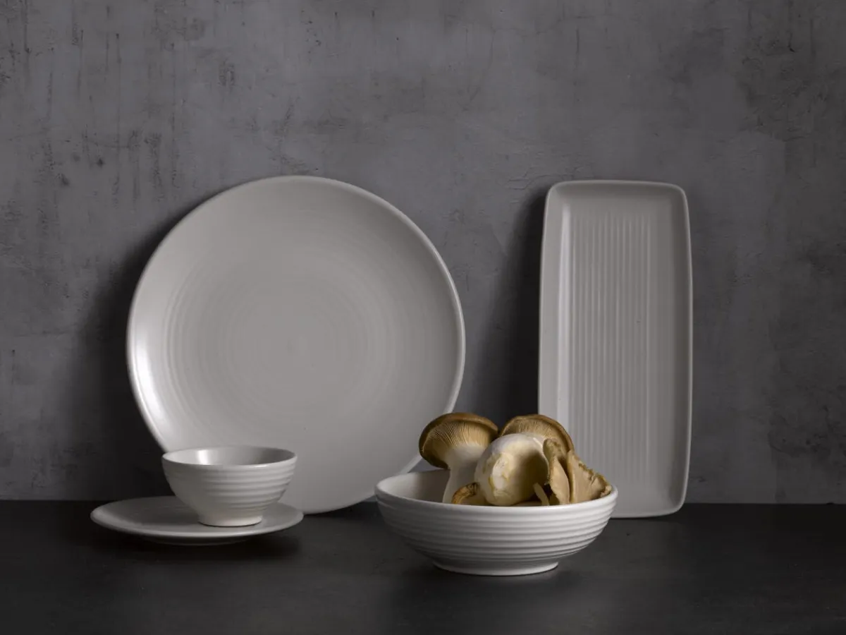 Assiette creuse ovale blanc porcelaine 21,6x16,4 cm Evo Pearl - DUDSON New