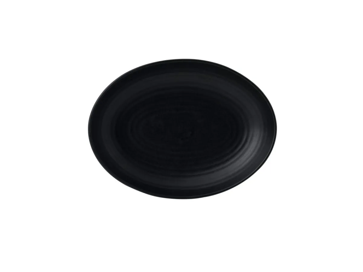 Assiette creuse ovale Jet porcelaine 26,7x19,7 cm Evo - DUDSON Clearance