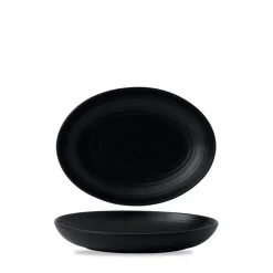 Assiette creuse ovale Jet porcelaine 26,7x19,7 cm Evo - DUDSON Clearance