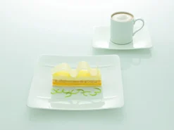 VILLEROY & BOCH Assiette creuse rectangulaire ivoire porcelaine bone china 24x21 cm Modern Grace Discount