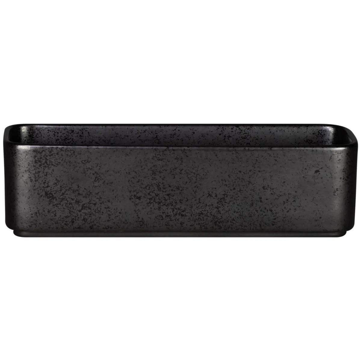 RAK Assiette creuse rectangulaire noir porcelaine 24x8 cm Fractal Online
