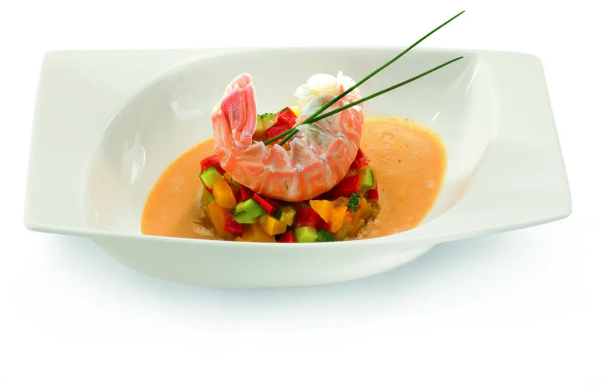 RAK Assiette creuse rectangulaire ivoire porcelaine vitrifiée 32,3x21,4 cm Mazza New