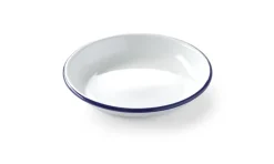 HENDI Assiette creuse rond blanc acier émaillé Ø 20 cm Discount