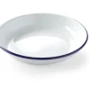 Assiette creuse rond blanc acier émaillé Ø 24 cm - HENDI Hot