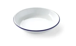 Assiette creuse rond blanc acier émaillé Ø 22 cm - HENDI Sale