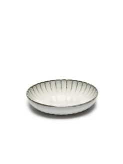 Assiette creuse rond blanc grès émaillé Ø 19 cm Inku - SERAX Best