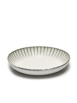 SERAX Assiette creuse rond blanc grès émaillé Ø 27 cm Inku Hot
