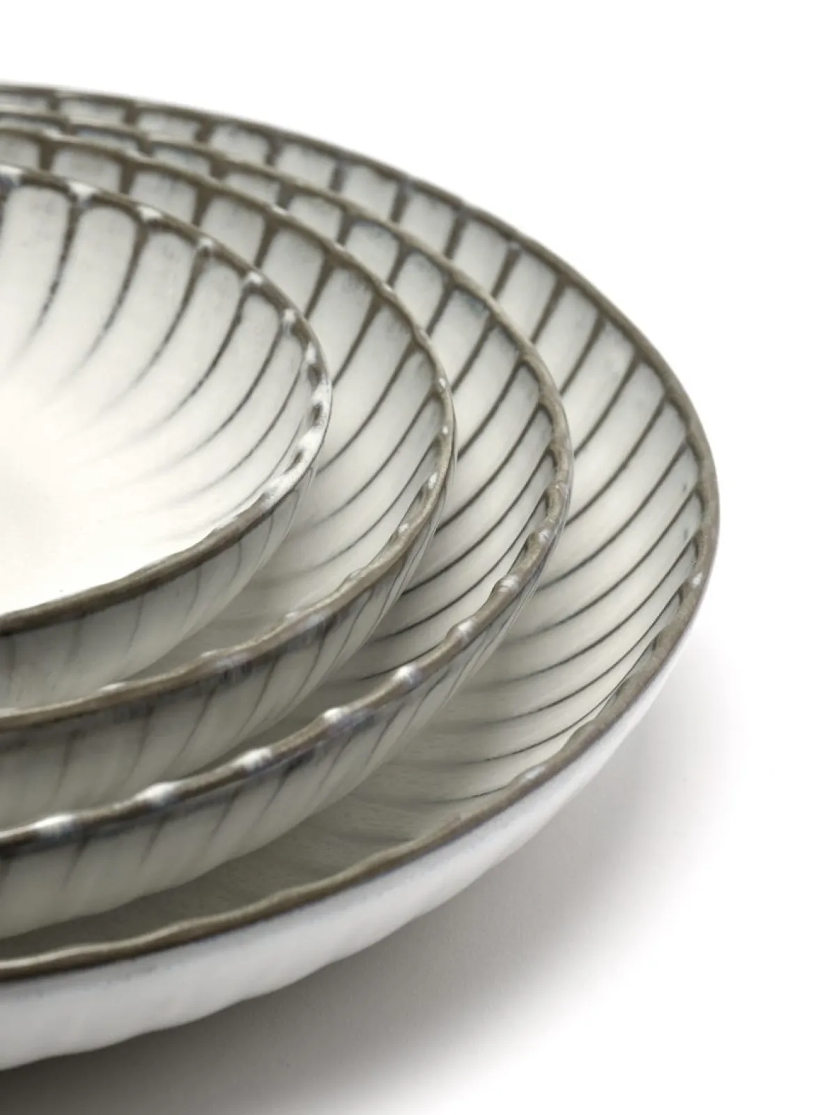 SERAX Assiette creuse rond blanc grès émaillé Ø 27 cm Inku Hot