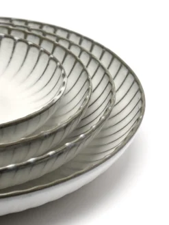 Assiette creuse rond blanc grès émaillé Ø 23 cm Inku - SERAX Outlet
