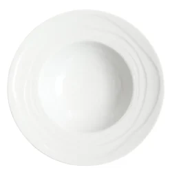Assiette creuse rond blanc porcelaine Ø 22,2 cm Onde - MEDARD DE NOBLAT Clearance