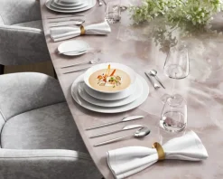 VILLEROY & BOCH Assiette creuse rond blanc porcelaine bone china Ø 22 cm Metrochic Clearance