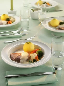 Assiette creuse rond blanc porcelaine Ø 23 cm Donna Senior - SCHONWALD