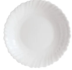 Assiette creuse rond blanc verre opal Ø 21 cm Feston - LUMINARC Best