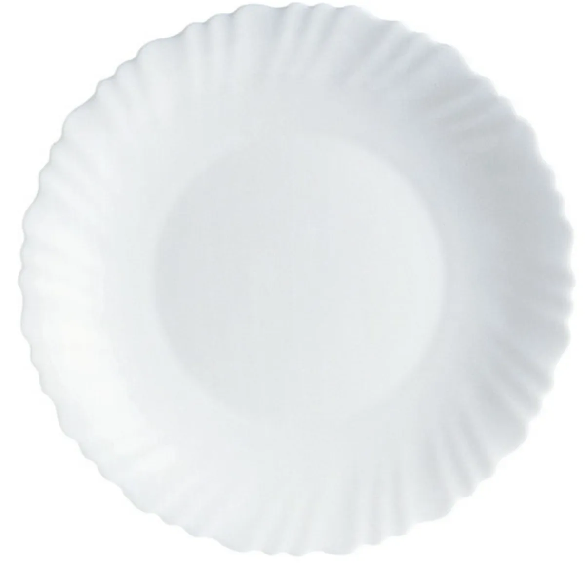 LUMINARC Assiette creuse rond blanc verre opal Ø 23 cm Feston Best