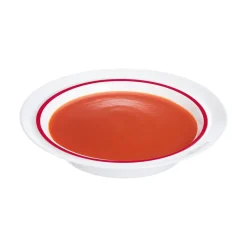 ARCOROC Assiette creuse rond blanc verre opal Ø 23 cm Autonomy Filet Rouge Best