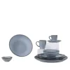 PRO.MUNDI Assiette creuse rond bleu grès émaillé Ø 22 cm Sky Clearance