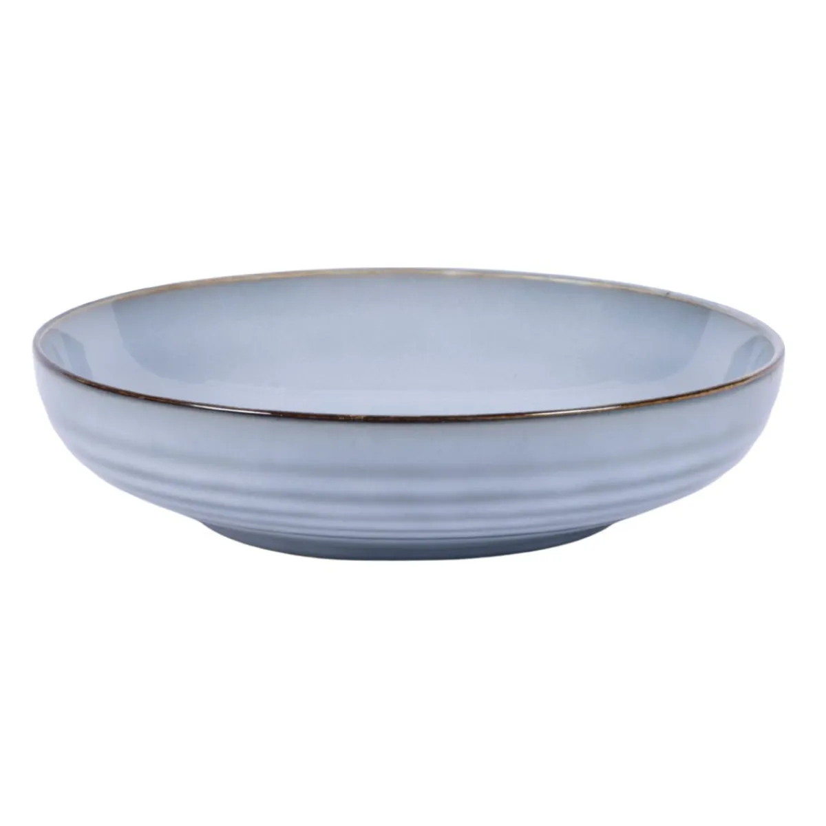 PRO.MUNDI Assiette creuse rond bleu grès émaillé Ø 22 cm Sky Clearance