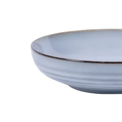 PRO.MUNDI Assiette creuse rond bleu grès émaillé Ø 22 cm Sky Clearance