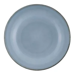 PRO.MUNDI Assiette creuse rond bleu grès émaillé Ø 22 cm Sky Clearance