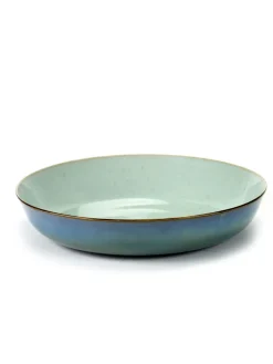 Assiette creuse rond bleu grès émaillé Ø 21 cm Smokey - SERAX Clearance