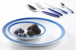 Assiette creuse rond bleu porcelaine Ø 15 cm Optima Color - Aucune New