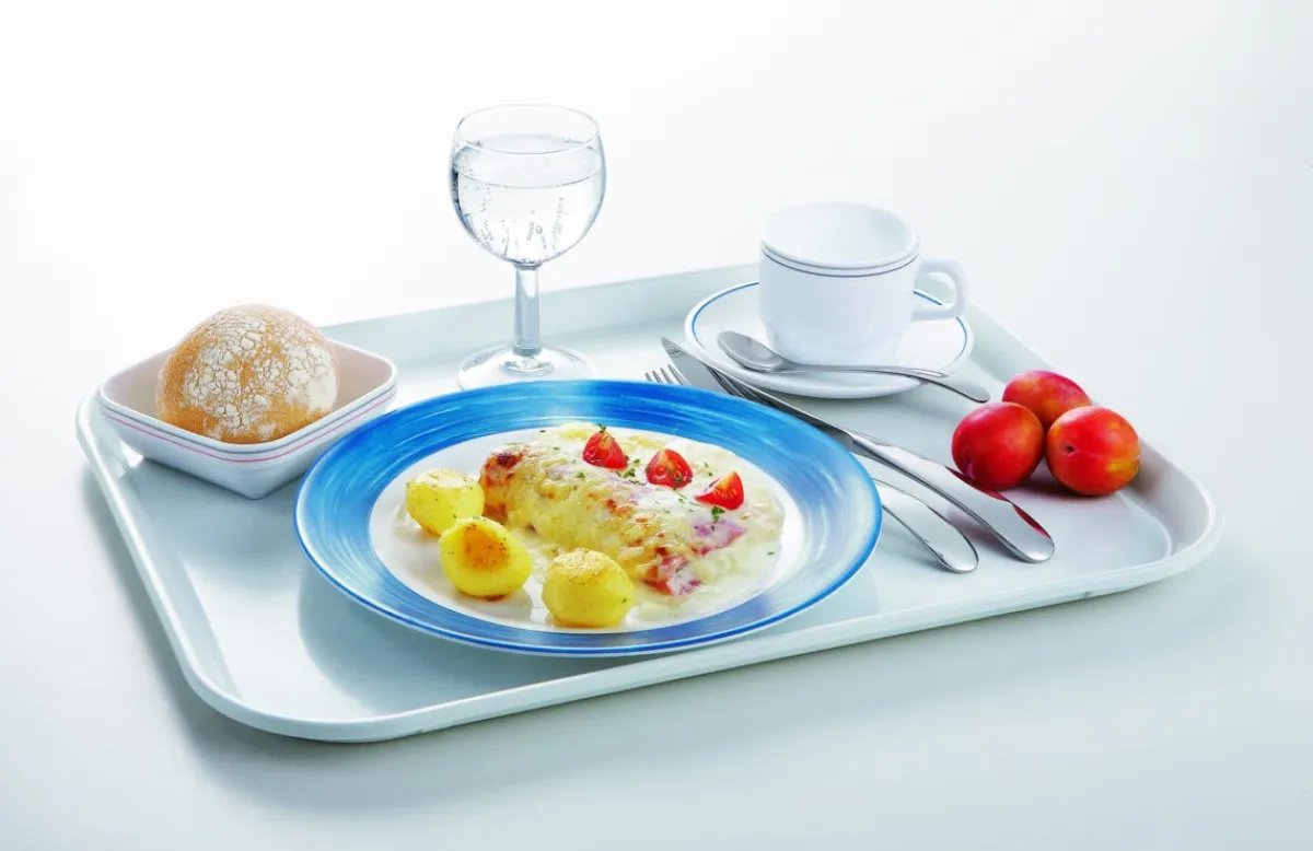 Assiette creuse rond bleu verre opal Ø 22,5 cm Brush - ARCOROC Discount