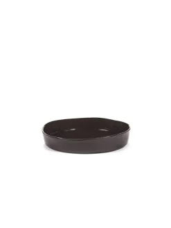 SERAX Assiette creuse rond ébène grès émaillé Ø 20 cm La Mère Discount