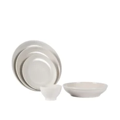 Assiette creuse rond écru grès émaillé Ø 23 cm Gres Couleur - PRO.MUNDI New