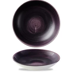 Assiette creuse rond deep purple porcelaine vitrifiée Ø 24,8 cm Stonecast Patina - CHURCHILL Clearance