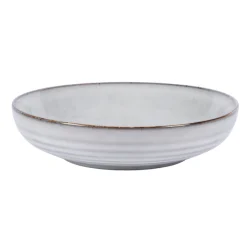 PRO.MUNDI Assiette creuse rond gris grès émaillé Ø 22 cm Sky Discount