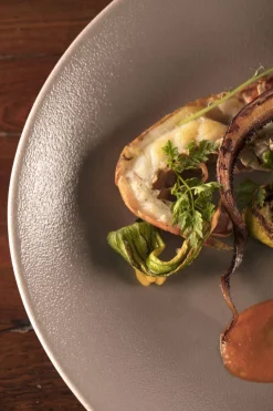 Assiette creuse rond Gris stone porcelaine vitrifiée Ø 25,9 cm Neo Fusion - RAK Discount