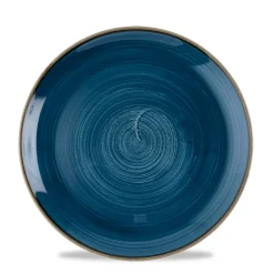 Assiette creuse rond Java Blue porcelaine vitrifiée Ø 24,8 cm Stonecast Java - CHURCHILL Hot