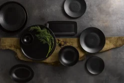 Assiette creuse rond Jet porcelaine Ø 24,3 cm Evo - DUDSON Sale