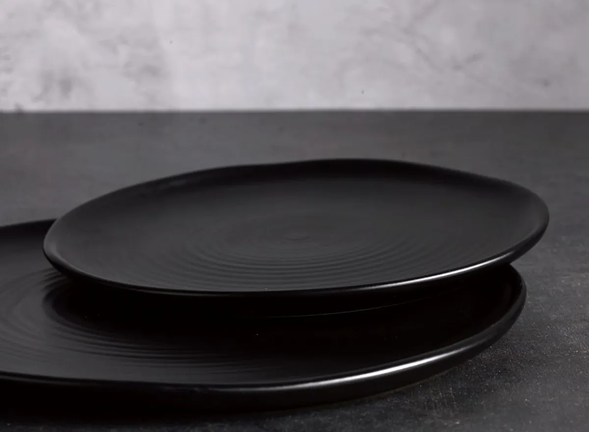 Assiette creuse rond Jet porcelaine Ø 24,3 cm Evo - DUDSON Sale