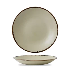 Assiette creuse rond Linen porcelaine vitrifiée Ø 27,8 cm Harvest - DUDSON Outlet