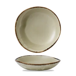 Assiette creuse rond Linen porcelaine vitrifiée Ø 26,4 cm Harvest - DUDSON