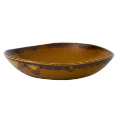 DUDSON Assiette creuse rond marron porcelaine vitrifiée Ø 26,4 cm Harvest Online